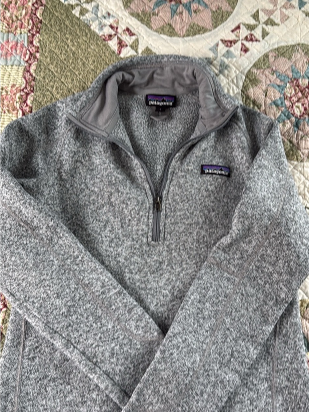 Patagonia  Gray Quarter-Zip Fleece Pullover